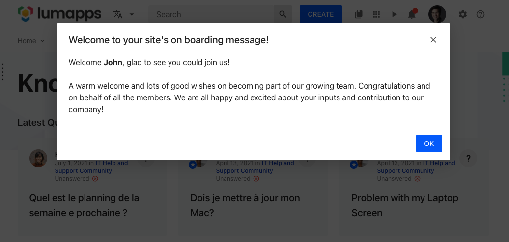 Use case onboarding